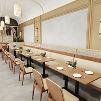 Ensemble de banquettes de restaurant en cuir moderne pour hôtel et café, mobilier de salle à manger commercial durable