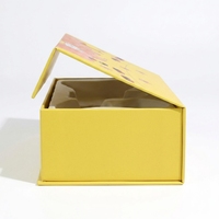 Boîte magnétique jaune de qualité supérieure avec logo personnalisé, boîte d'emballage rigide en carton pliable avec plateau pour biberon