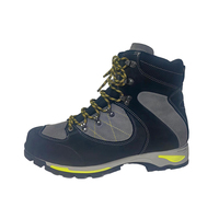 Chaussures de sport mi-hautes noires résistantes pour hommes, bottes tactiques en caoutchouc pour la randonnée, l'entraînement en plein air et l'escalade
