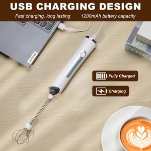 Handheld Milk Frother for Coffee, Rechargeable Drink Mixer With 3 Speeds Electric Whisk Coffee Frother - Product Image 3