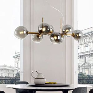 <span class=keywords><strong>Lustre</strong></span> de <span class=keywords><strong>boule</strong></span> de <span class=keywords><strong>verre</strong></span> <span class=keywords><strong>transparent</strong></span> de lumière pendante de LED de haute qualité nordique d'or et de noir pour le salon et les salles à manger pour des hôtels - Product Image 5