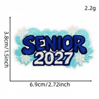 Patch thermocollant Last Rodeo Senior 2027, Patch de la promotion Senior 2027 pour vêtements et chapeaux