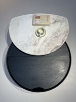 Table basse ronde de style nordique moderne et luxueux, avec cadre en bois, plateau relevable et hauteur réglable, pour salon et mobilier de maison