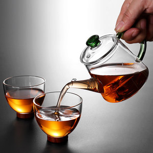 Heat Resistance Borosilicate Glass Explosionproof Healthy Hot Sale Clear Hand-blown Japandi Style Eco-Friendly <strong>Turkish</strong> <strong>Teapot</strong> - Product Image 3