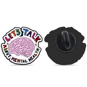 Custom Service Angst Relief Zitat Metall Abzeichen Weiche Emaille Text Pins mit mentalen Wellness sagen emotionale Heilung Geschenk Promos - Product Image 2