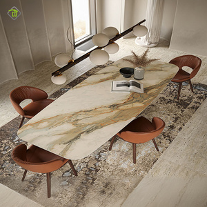 Nhập khẩu thanh lịch 16 chỗ ngồi phòng ăn đồ nội thất hình chữ nhật bàn ăn không gian nhỏ bàn ăn - Product Image 4