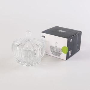 Pot à bougie en cristal avec couvercle en cristal, pot à bonbons décoratif, bonbonnière <span class=keywords><strong>pas</strong></span> chère, cadeau pour femme, vente en gros d'usine - Product Image 4