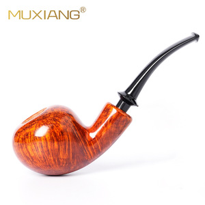 Muxiang Tobacco Pipe Bent Type Sandalwood Briarwood Handmade Smoking Pipe For Men - Product Image 1