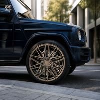 Rines de Aleación Cóncavos Forjados en Oro Oscuro de Varias Radias para Autos de Pasajeros de Lujo