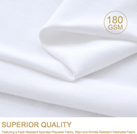 Nappe de table extensible moderne blanche de 6 pieds, luxe léger, technique de tissage en spandex, pour la maison, l'hôtel, les réunions, les banquets en plein air