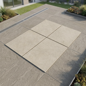 60x60x20mm Hotel Kitchen Non Slip Monolith Crema R11 Rectified Porcelain Heavy Duty Outdoor Parking Tiles - Product Image 5