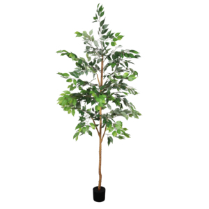 <b>Artificial</b> Ficus <b>Tree</b> 6FT Natural Trunk Black Pot Indoor Home Office Decor - Product Image 6