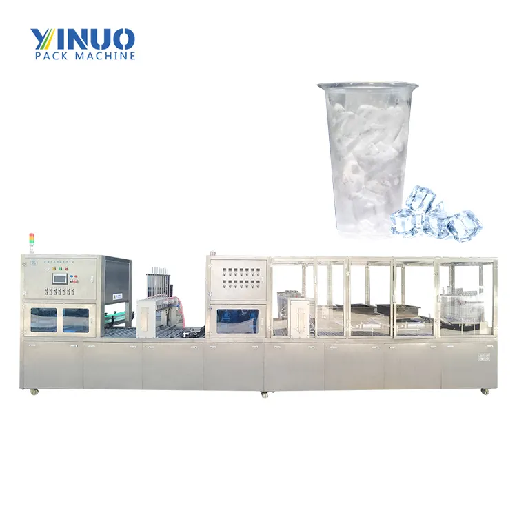 工場供給の自動アイスクリームキューブカップフィラーマシン充填および大容量のシール機