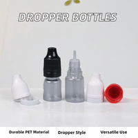 Flacons compte-gouttes en plastique 5ml/10ml, flacons vides pour l'emballage de médicaments liquides, matériau PET