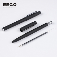 Cadeaux promotionnels, stylo gel en plastique avec logo, 0,7 mm, écriture fluide, publicité, stylo gel noir personnalisé