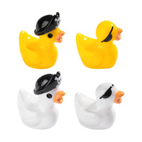 Mini Résine Pirate Canard Mini Résine Figurine Miniature Chiffres Minuscule Résine Canard En Vrac pour Maison De Poupée Micro Jardin Paysage Décor