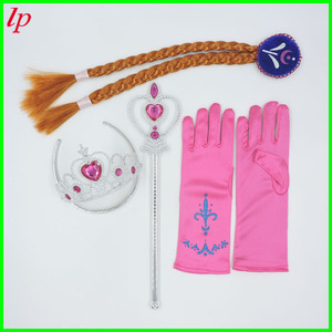 Frozen Princess Anna Crown <b>Wig</b> <b>Braids</b> Scepter Gloves Set For Girls Costume LPT0150 - Product Image 2