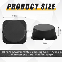 Couverture de Luminaire Encastré Moderne Ronde en ABS Noir Ignifuge et Économe en Énergie, Installation Facile, Blanc Neutre 4100K, Garantie 3 Ans