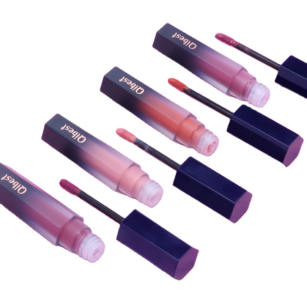 Hot sale lip glaze Qibest liquid misty matte lipstick waterproof  non-fading  non-sticking  easy-to-apply lip gloss