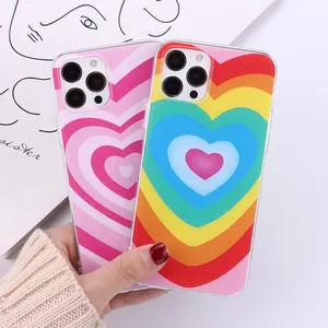 Soft Silicone Latte Love Coffee Heart Soft Silicone Case For iPhone iPhone 12 11 Pro Max XR XS Max 7 8 Plus Transparent Cover