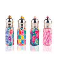 Emballage de soins de la peau 6ml Bouteilles de parfum de luxe à bille roulante déodorante colorées Huile essentielle Roll on Bottle avec corde de levage