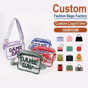 Clear PVC Game Day Crossbody <b>Bag</b>, OEM/ODM Custom Factory, Stadium-Approved Embroidered Letter Purse - Product Image 2