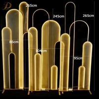 JINDA Arche de scène de mariage populaire avec éclairage LED, support de toile de fond, décoration blanche, ensemble d'arches en métal pour événements avec film