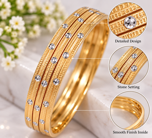 24K Gold Bangle 14.80 Gram Handmade Fancy Gold Bangle for Women Wedding Function Traditional <b>Indian</b> <b>Jewellery</b> - Product Image 4