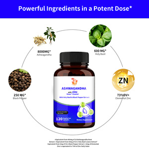 Capsules d'Ashwagandha Premium à haute teneur en Ashwagandha avec supplément à base de basilic sacré pour le soutien immunitaire et la promotion de l'équilibre de l'humeur - Product Image 6