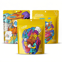 Pochette debout avec logo personnalisé imprimé 3.5g 8e prise Sacs en mylar comestibles 1 gramme de bonbons floraux Cali Packs Sac en mylar exotique anti-odeur