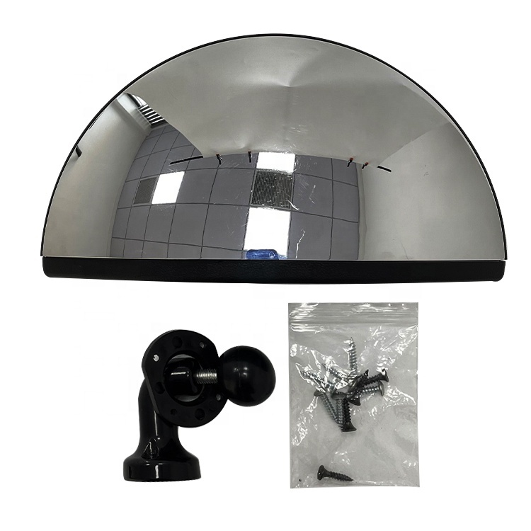 Specchietto Retrovisore Panoramico Convesso Per Carrelli Elevatori E Macchine Industriali — 244 Mm, Ampio Campo Visivo