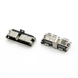 Micro USB 3,0 B 10Pin гнездовые Двойные розетки SMT разъем для печатной платы