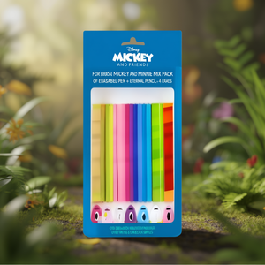 For Dis-ney Mickey and Minnie Mix-Pack of <b>Erasable</b> Gel <b>Pen</b> + Eternal Pencil + 4 Erasers, Multicolour - Product Image 3