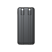 Banco de Energía de 26800mAh, 22.5W, Carga Rápida USB-C, 3 Puertos, Material de PVC y Li-Polímero, 2 Cables para iPhone 17/16/15/14/13 y Android, Negro