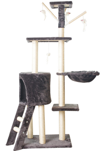 Moderne Luxe Grote Houten Sisal Hennep Kat Klimpaal Klassiek Halloween Decoratief Item Met Kerst Aantrekkingskracht - Product Image 4