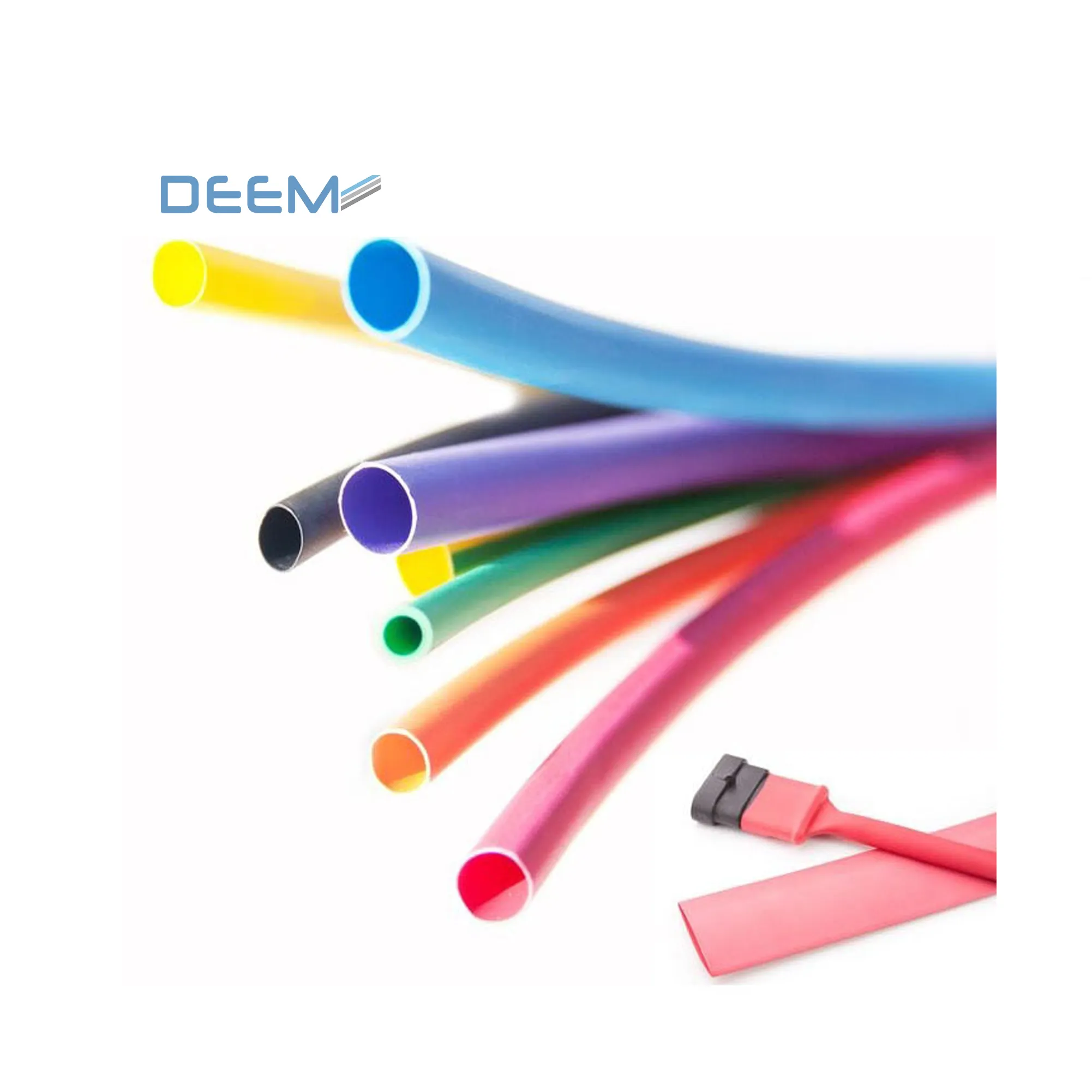 Tubo termorretráctil Flexible colorido para uso general, tubo ignífugo Termocontraíble, tubo de pared Delgado