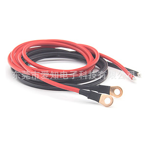 Custom Single Core Copper 200 Heat Resistant Silicone Wire 40A Car <b>Battery</b> O <b>Ring</b> Terminal Cable Harness Red Black - Product Image 1