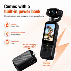 Videocamera d'Azione Tascabile con Batteria Esterna 90 °   Videocamera con Schermo Ribaltabile e <span class=keywords><strong>WIFI</strong></span> per Registrazione Video, Ideale per Viaggi e Vlogging - Product Image 5