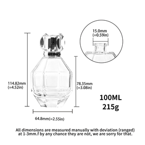 Nuevo Frasco de Perfume de Vidrio de 100 ml con Forma de <span class=keywords><strong>Granada</strong></span> con Pulverizador y Diseño Serigrafiado - Product Image 6