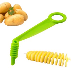 Potato Spiral Cutter Manual Roller French Fry Cutter Making Twist Shredder Grater Kitchen Gadget Cooking <b>Tools</b> <b>Vegetable</b> Slicer - Product Image 4
