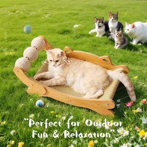 JQ Offerta Speciale Albero Tiragraffi in Legno per Gatti Casa Gioco con Letto per Gatto Grigio Nero Arredamento - Product Image 5