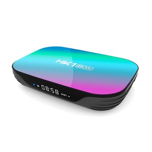 Logo Impression HK1 Boîte Android 9.0 TV Box Double WiFi 2.4GHz/5GHz BT Amlogic S905X3 Quad noyau <span class=keywords><strong>D</strong></span>/8K Full HD/H.265/USB3.0 4GB/64 GO - Product Image 1
