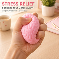 Petit Cerveau Amusant à Remontée Lente, Balle à Presser, Jouet Anti-Stress Croustillant et Moelleux, Idéal pour Fête, Cadeau en Gros, Boîte Mystère, Jouets de Bureau