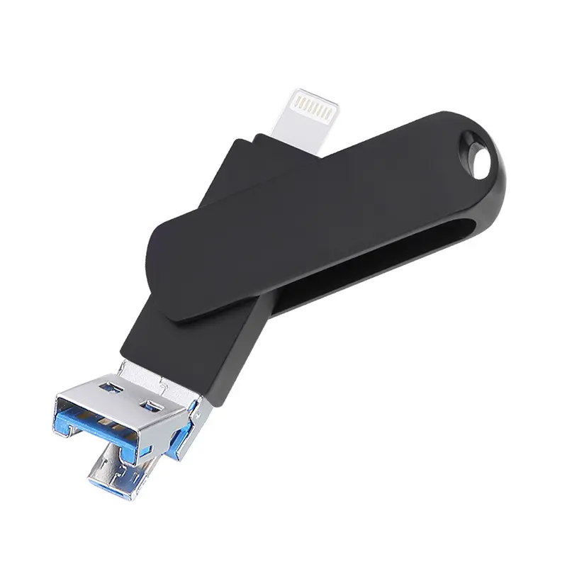 Desain baru 3 in 1 untuk iPhone untuk OTG USB flash drive dengan 128G 64G 32G 16G kartu memori disk