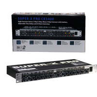 CX3400 Crossover Professionnel pour Caisson de Basses Haute Précision Diviseur de Fréquences 2/3/4 Voies Limiteur Accessoire Pro pour Enregistrement en Studio