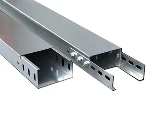 Suplai pabrik baki kabel galvanis jenis tangga sistem manajemen kabel berlubang