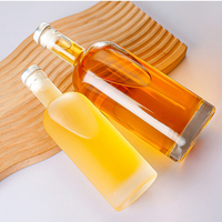 Bouteilles de vin en verre transparent mat vides de 500 ml et 750 ml avec bouchon en caoutchouc, pour brassage maison, petites bouteilles de whisky miniatures, vente en gros 100 ml 200 ml