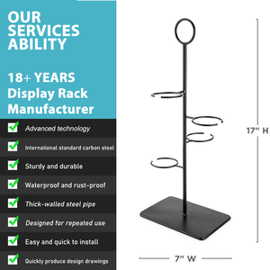 Exhibidor de Copas de Cóctel para 4 Copas, Soporte de Metal para Mostrador, Exhibidor de Copas de Vino - Product Image 4