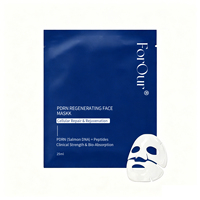 Masque facial régénérant PDRN format voyage, soin professionnel de la peau, marque privée, hydratant