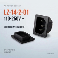 Prise de courant LANZ LZ-14-2-01 avec certification CCC/CE/KC, contact en laiton, 10A 250V, mâle